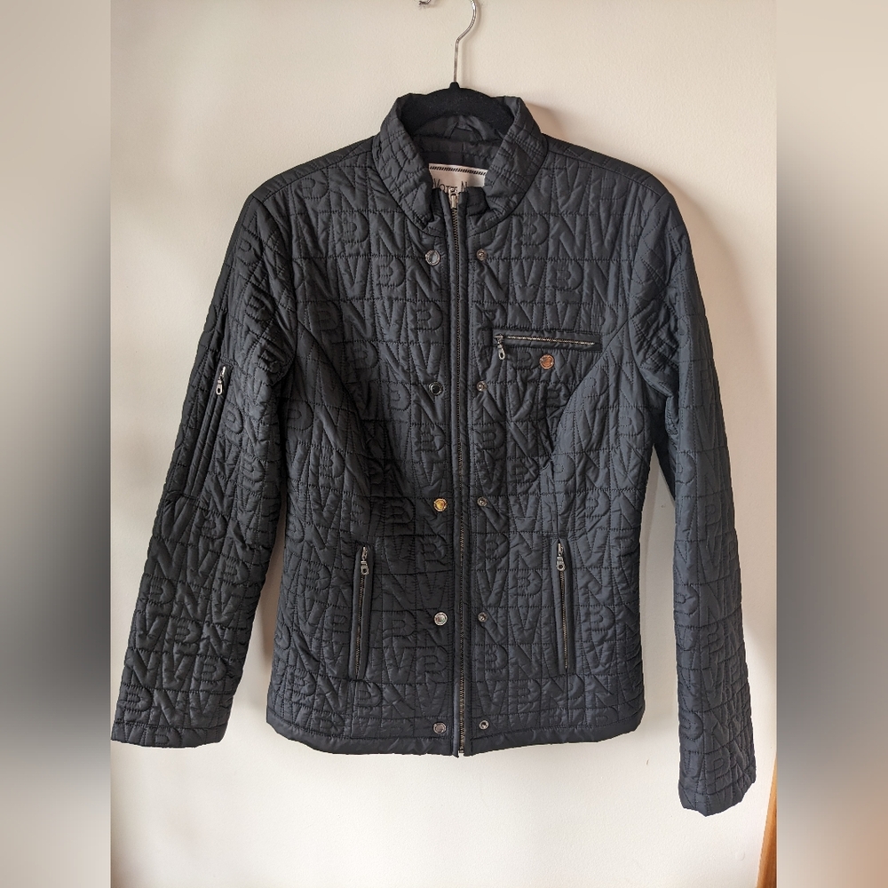 Votre Nom Paris Black Quilted Monogram Lightweight Jacket Women’s Size S